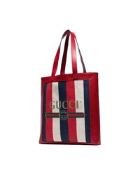 Мужская красная кожаная большая сумка от Gucci