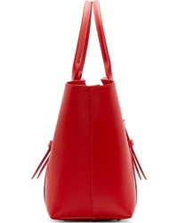 Красная кожаная большая сумка от Alexander McQueen