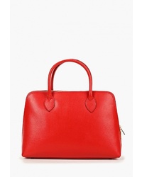 Красная кожаная большая сумка от Roberta Rossi