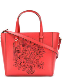 Красная кожаная большая сумка от Salvatore Ferragamo