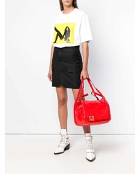 Красная кожаная большая сумка от Marc Jacobs