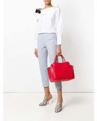 Красная кожаная большая сумка от Tod's