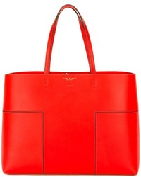 Красная кожаная большая сумка от Tory Burch
