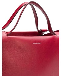 Красная кожаная большая сумка от Elena Ghisellini