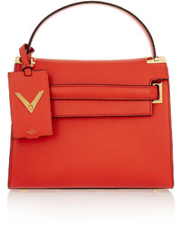 Красная кожаная большая сумка от Valentino