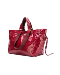 Красная кожаная большая сумка от Isabel Marant