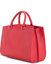 Красная кожаная большая сумка от Rochas
