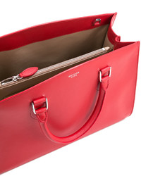 Красная кожаная большая сумка от Rochas