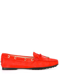Красная кожаная обувь от Tod's
