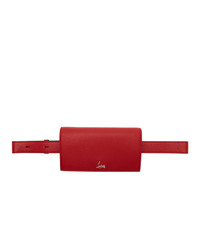 Красная кожаная поясная сумка от Christian Louboutin