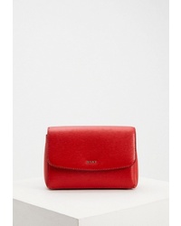 Красная кожаная поясная сумка от DKNY