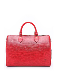 Женская красная кожаная спортивная сумка от Louis Vuitton