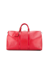 Женская красная кожаная спортивная сумка от Louis Vuitton Vintage