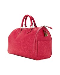Женская красная кожаная спортивная сумка от Louis Vuitton Vintage