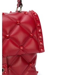 Красная кожаная стеганая сумка-саквояж от Valentino