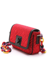 Красная кожаная стеганая сумка через плечо от M Missoni