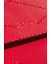 Красная кожаная стеганая сумка через плечо от Lanvin