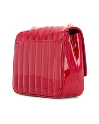 Красная кожаная стеганая сумка через плечо от Saint Laurent