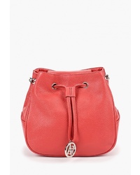 Красная кожаная сумка-мешок от Afina