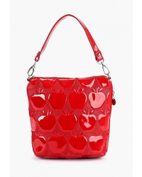 Красная кожаная сумка-мешок от Antan