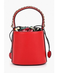 Красная кожаная сумка-мешок от Baggini