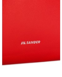 Красная кожаная сумка-мешок от Jil Sander