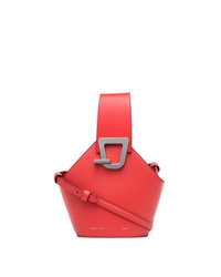 Красная кожаная сумка-мешок от Danse Lente