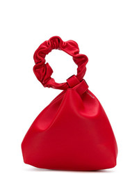 Красная кожаная сумка-мешок от Elena Ghisellini