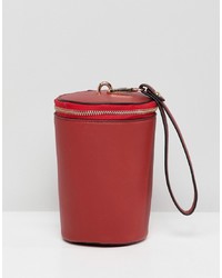 Красная кожаная сумка-мешок от French Connection