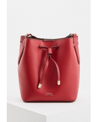 Красная кожаная сумка-мешок от Lauren Ralph Lauren