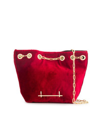 Красная кожаная сумка-мешок от M2Malletier