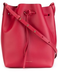 Красная кожаная сумка-мешок от Mansur Gavriel