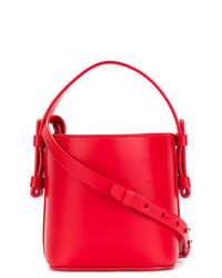 Красная кожаная сумка-мешок от Nico Giani