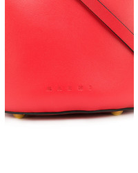 Красная кожаная сумка-мешок от Marni