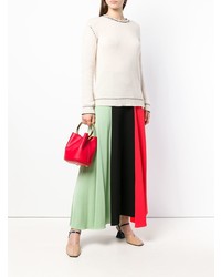 Красная кожаная сумка-мешок от Marni