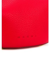 Красная кожаная сумка-мешок от Marni