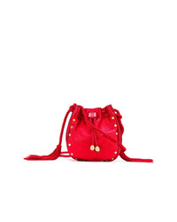 Красная кожаная сумка-мешок от Philosophy di Lorenzo Serafini