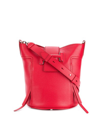 Красная кожаная сумка-мешок от Tod's