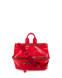 Красная кожаная сумка почтальона от Givenchy