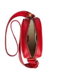 Красная кожаная сумка почтальона от Gucci