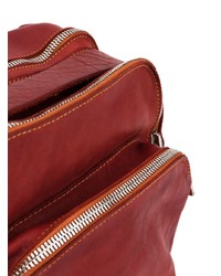 Красная кожаная сумка почтальона от Guidi