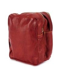 Красная кожаная сумка почтальона от Guidi