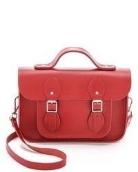 Красная кожаная сумка-саквояж от Cambridge Silversmiths