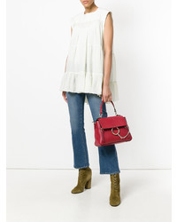 Красная кожаная сумка-саквояж от Chloé