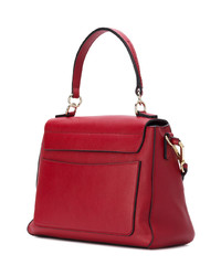 Красная кожаная сумка-саквояж от Chloé