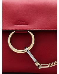 Красная кожаная сумка-саквояж от Chloé