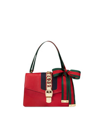 Красная кожаная сумка-саквояж от Gucci