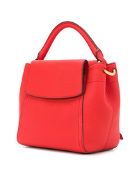 Красная кожаная сумка-саквояж от Tory Burch