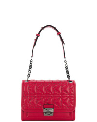Красная кожаная сумка-саквояж от Karl Lagerfeld
