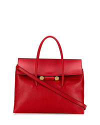 Красная кожаная сумка-саквояж от Marni